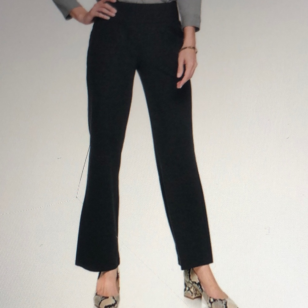 Croft & Barrow Women Easy Knit Bootcut Pants Black multi size